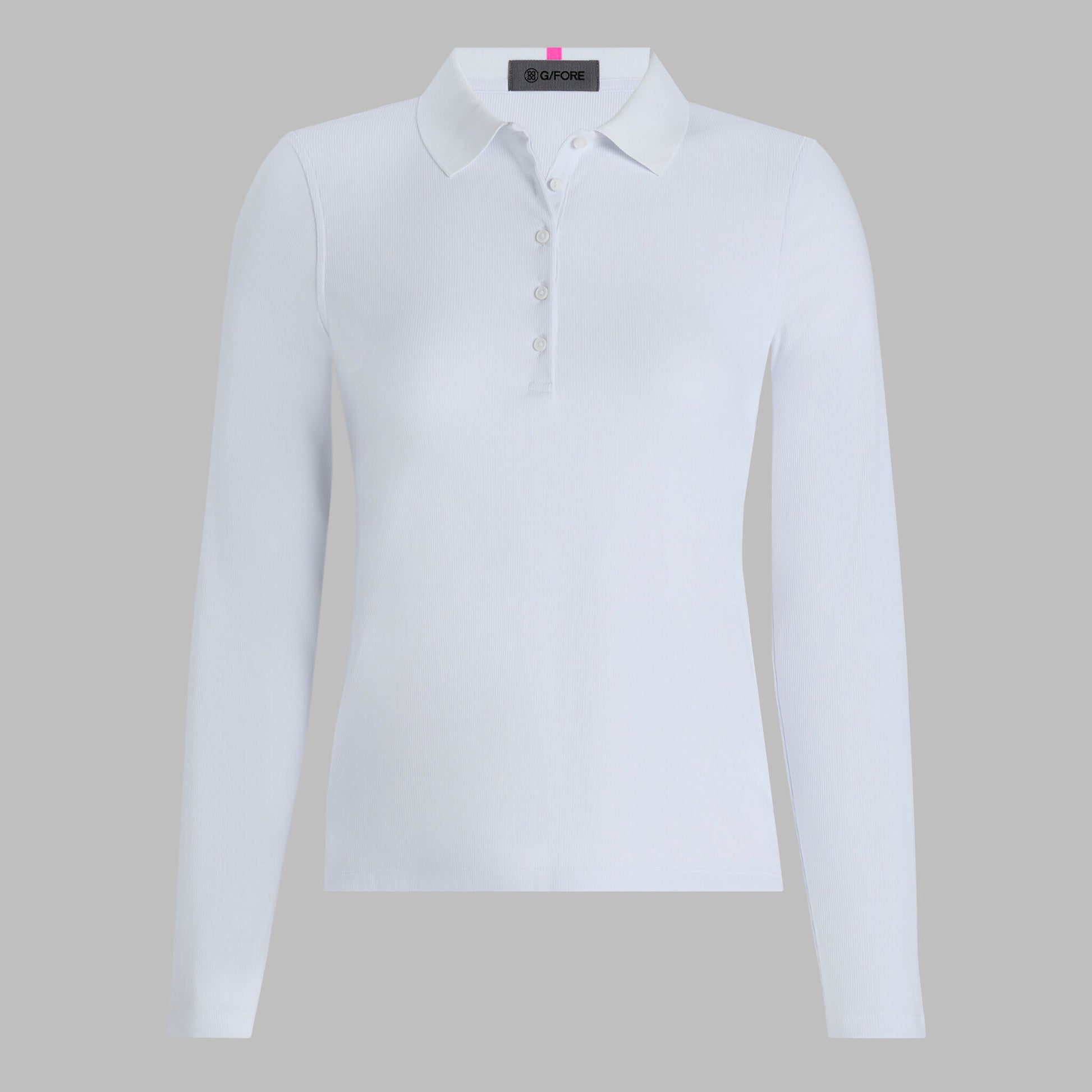 G/FORE RIBBED TECH NYLON LONG SLEEVE POLO