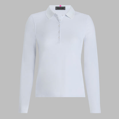 G/FORE RIBBED TECH NYLON LONG SLEEVE POLO