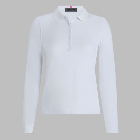 G/FORE RIBBED TECH NYLON LONG SLEEVE POLO