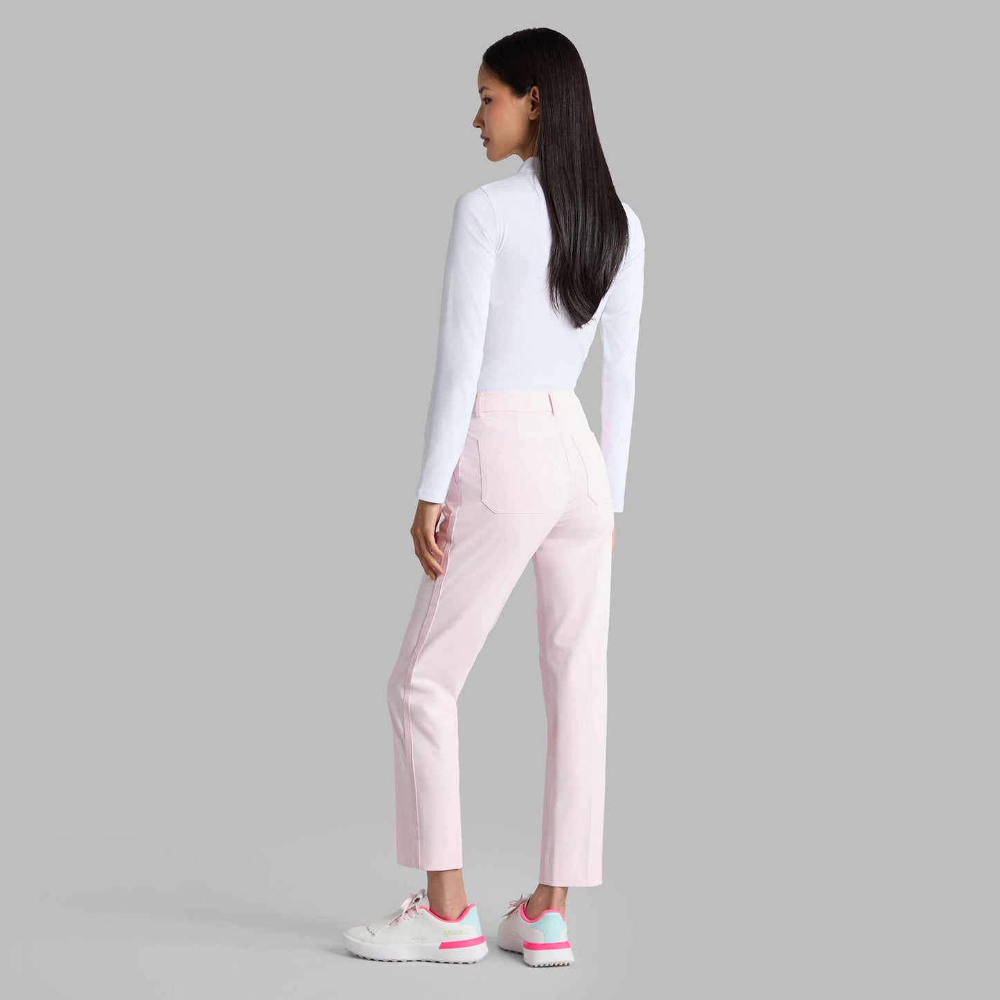 G/FORE RIBBED TECH NYLON LONG SLEEVE POLO