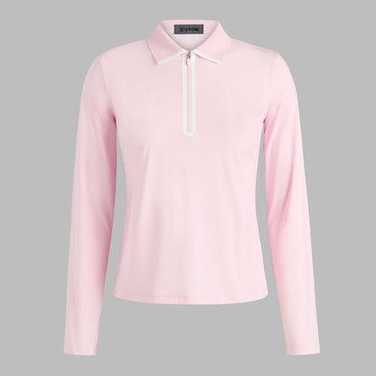G/FORE SILKY TECH NYLON LONG SLEEVE 1/4 ZIP POLO