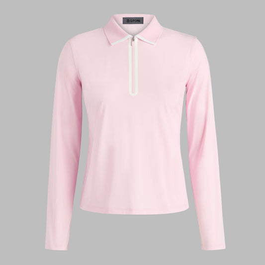 G/FORE SILKY TECH NYLON LONG SLEEVE 1/4 ZIP POLO