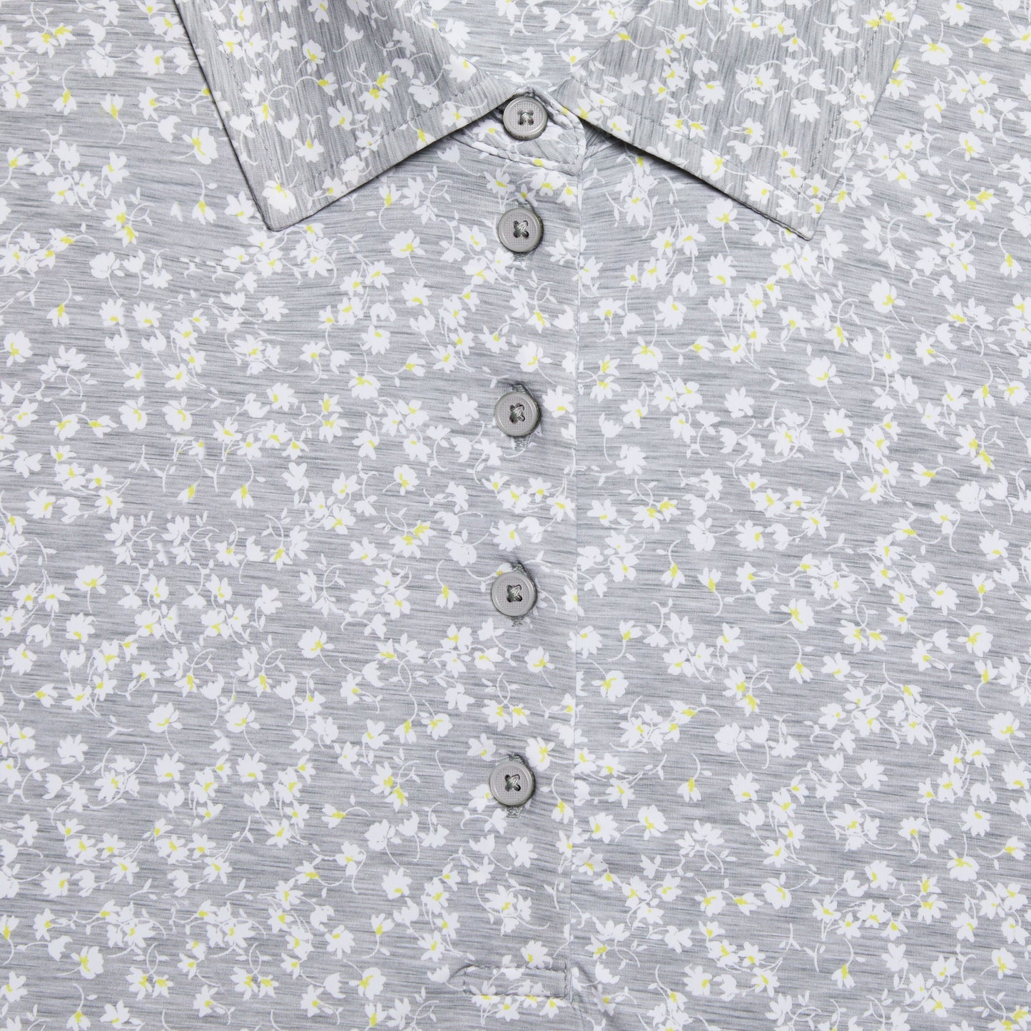 G/FORE DITSY FLORAL TECH JERSEY LONG SLEEVE POLO