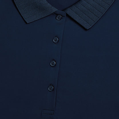 G/FORE PLEATED COLLAR SILKY TECH NYLON SLEEVELESS POLO