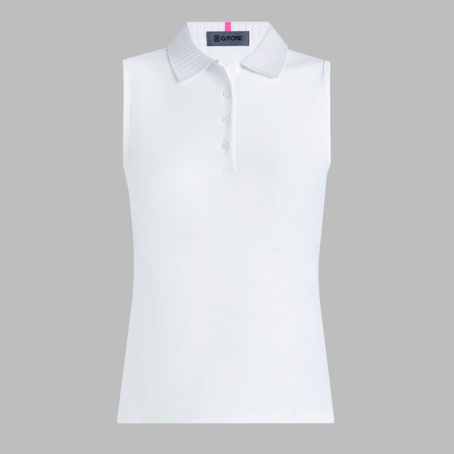 G/FORE PLEATED COLLAR SILKY TECH NYLON SLEEVELESS POLO