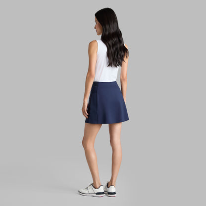 G/FORE PLEATED COLLAR SILKY TECH NYLON SLEEVELESS POLO