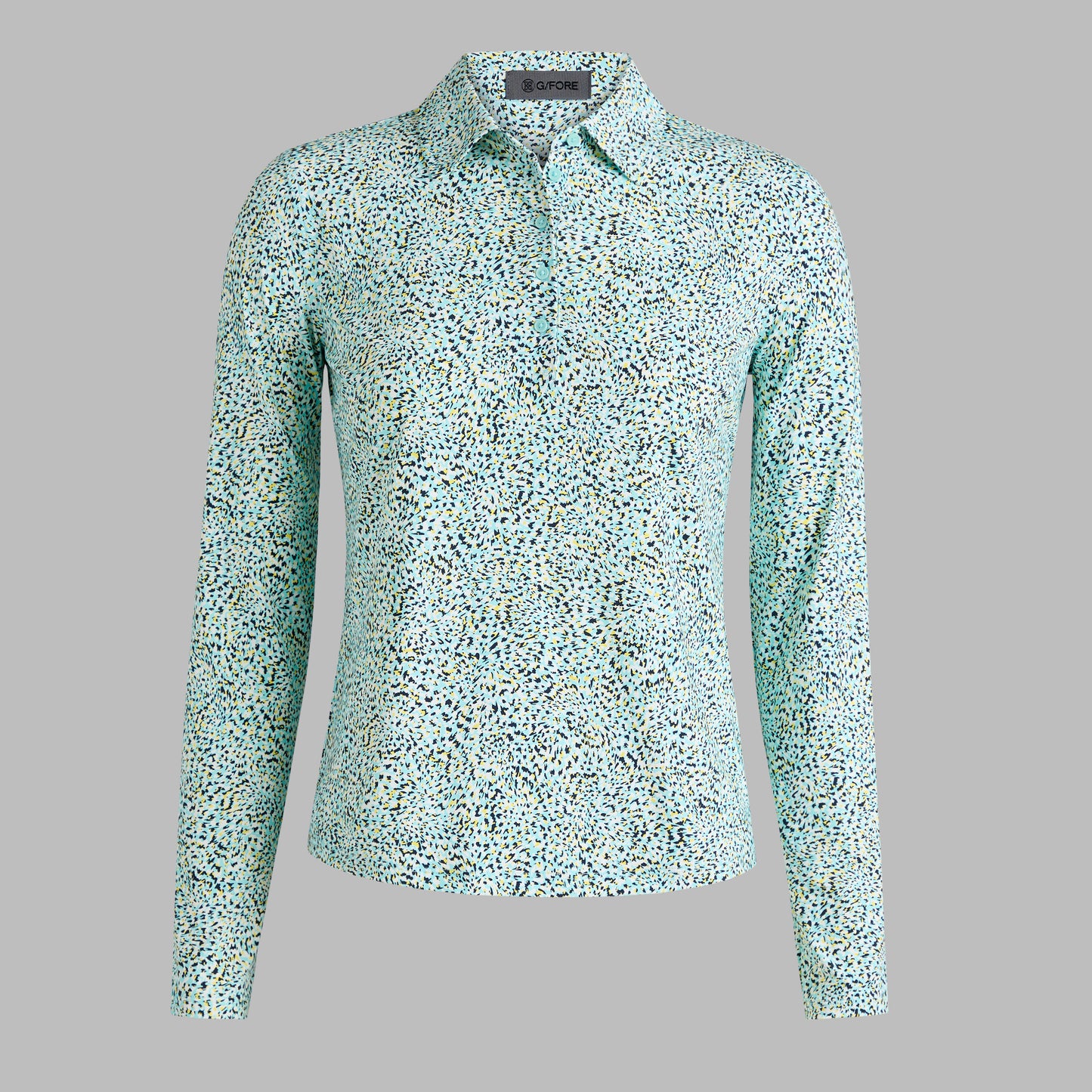 G/FORE FIREWORKS SILKY TECH NYLON LONG SLEEVE POLO