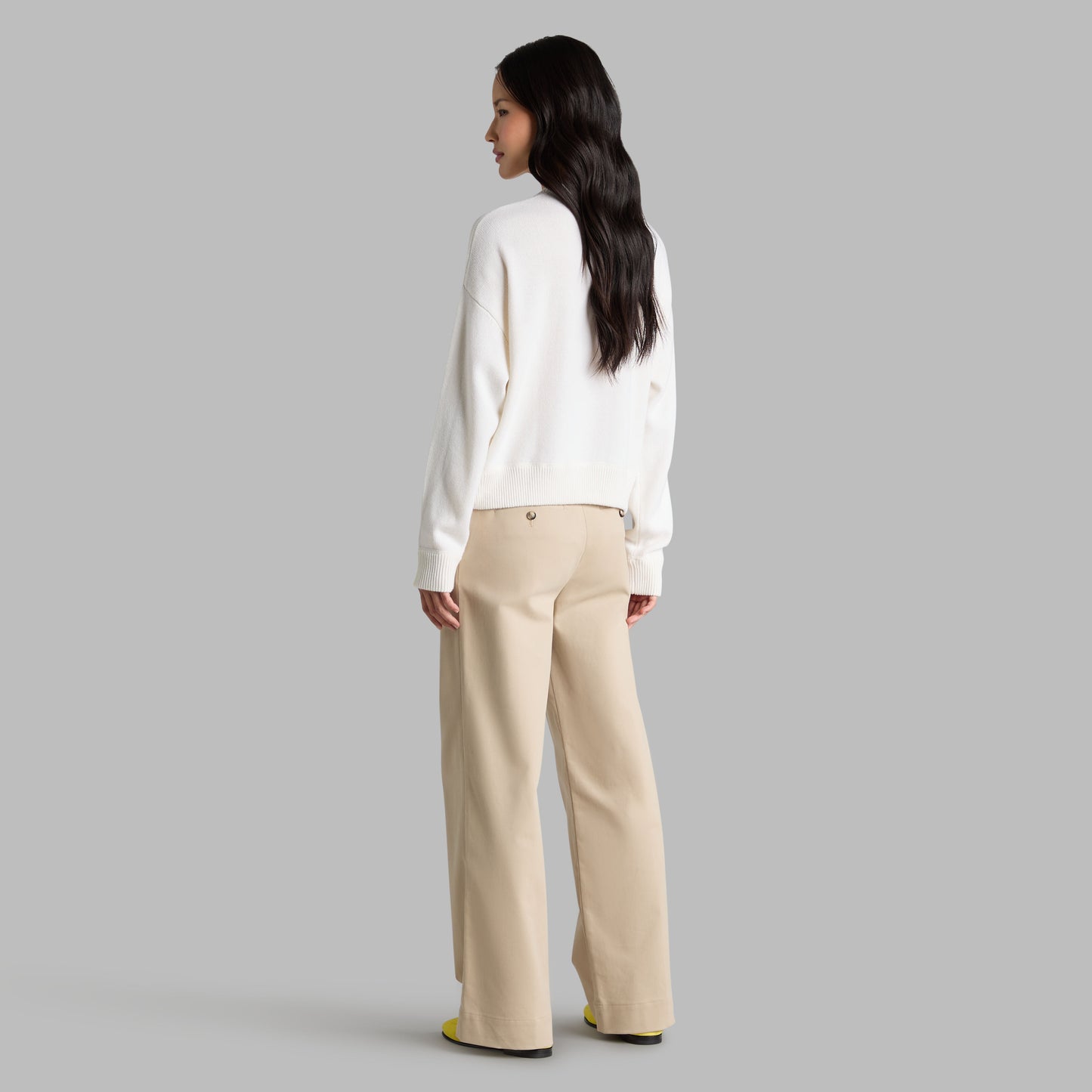 G/FORE TIPPED CASHMERE CREWNECK SWEATER