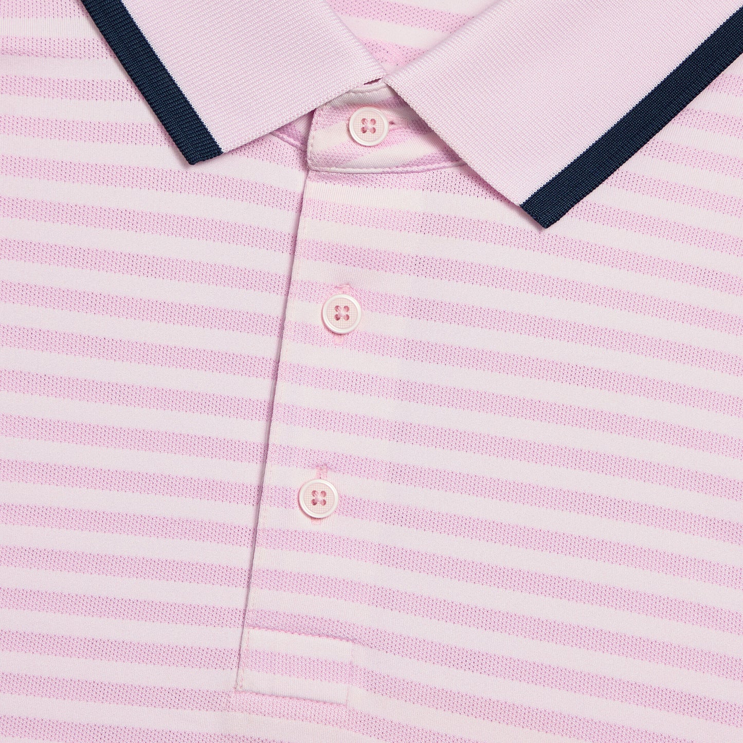 G/FORE PERFORATED STRIPE JERSEY POLO