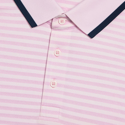 G/FORE PERFORATED STRIPE JERSEY POLO