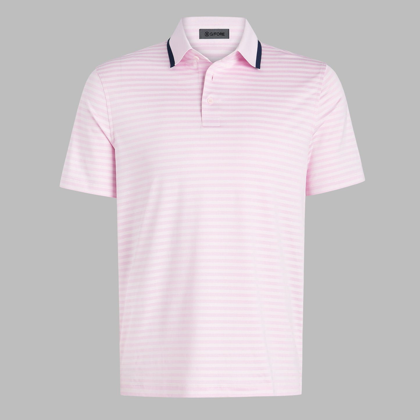 G/FORE PERFORATED STRIPE JERSEY POLO