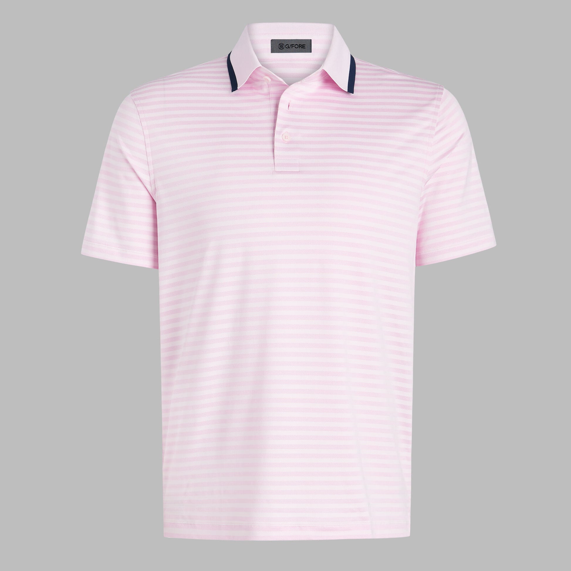 G/FORE PERFORATED STRIPE JERSEY POLO
