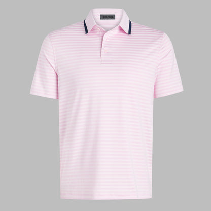 G/FORE PERFORATED STRIPE JERSEY POLO