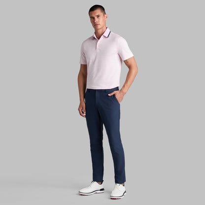 G/FORE PERFORATED STRIPE JERSEY POLO