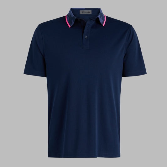 G/FORE CAMO COLLAR PERFORMANCE PIQUE POLO