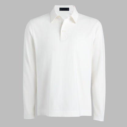 G/FORE SUPER SOFT BRUSHED COTTON LONG SLEEVE POLO