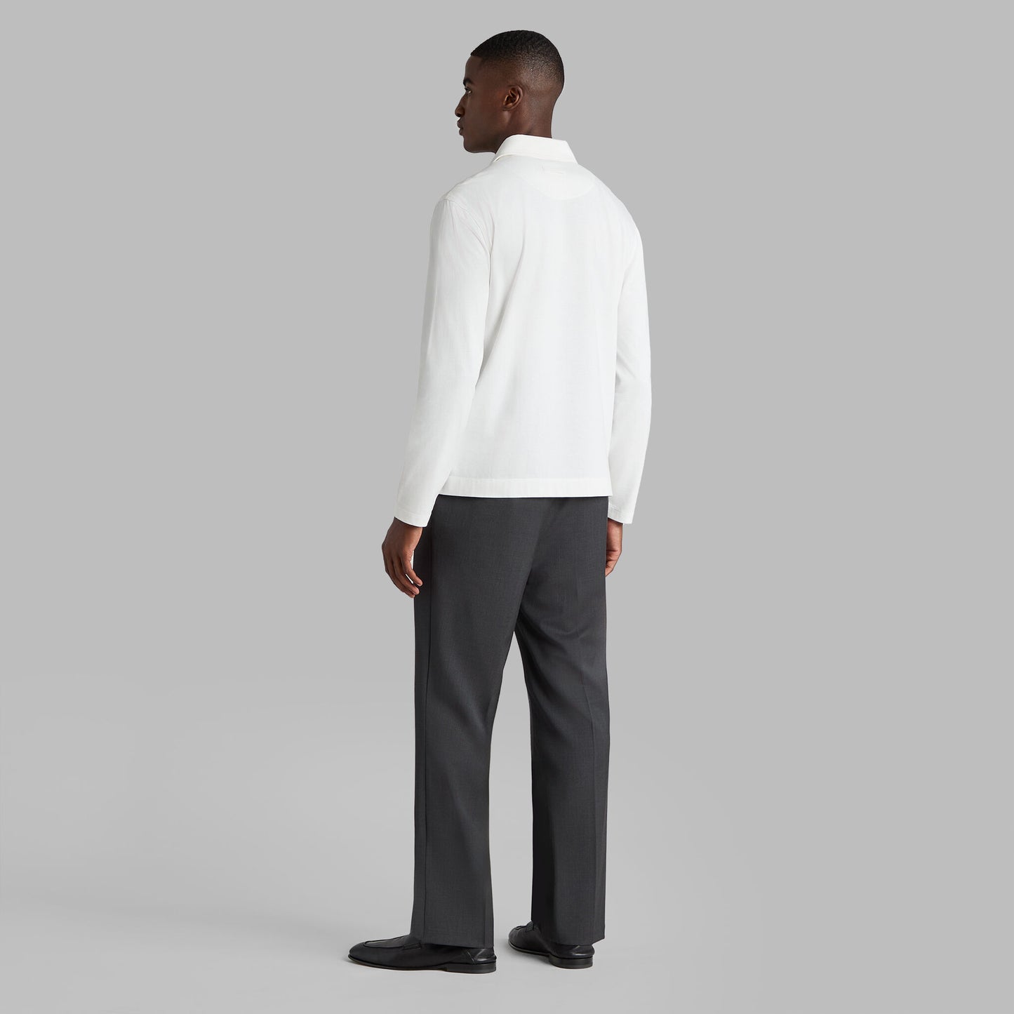 G/FORE SUPER SOFT BRUSHED COTTON LONG SLEEVE POLO