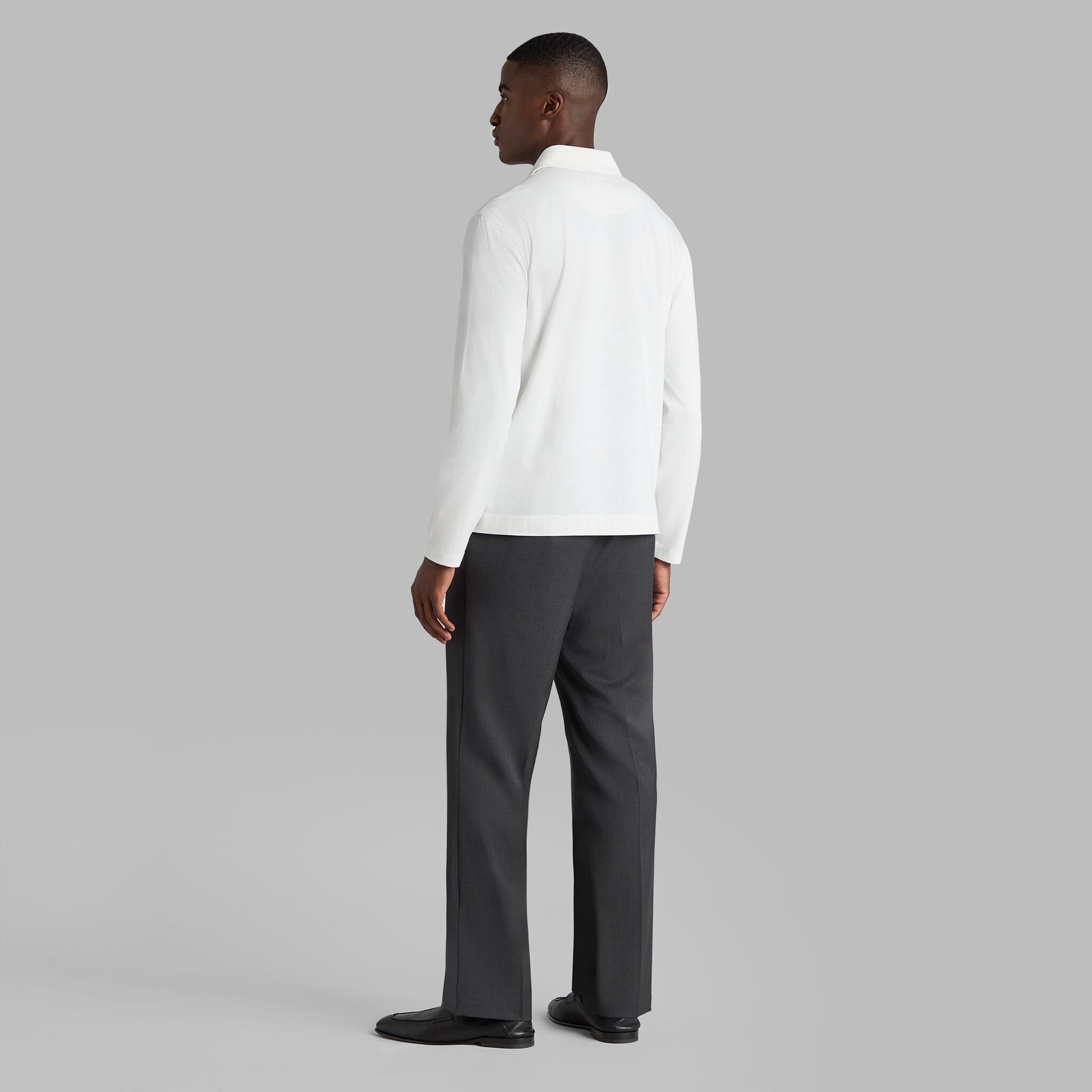 G/FORE SUPER SOFT BRUSHED COTTON LONG SLEEVE POLO