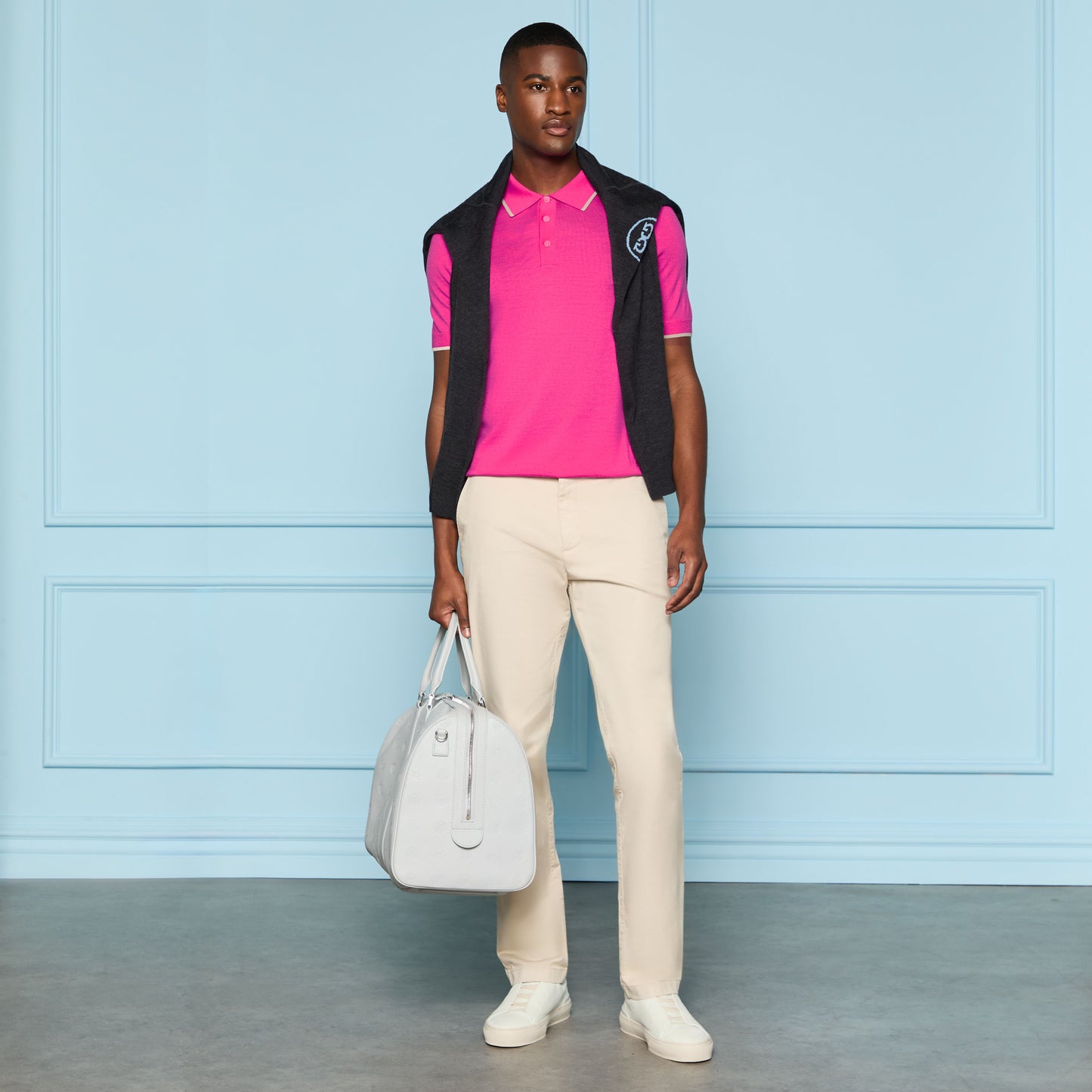 G/FORE LTD RELEASE MERINO WOOL KNIT SWEATER POLO