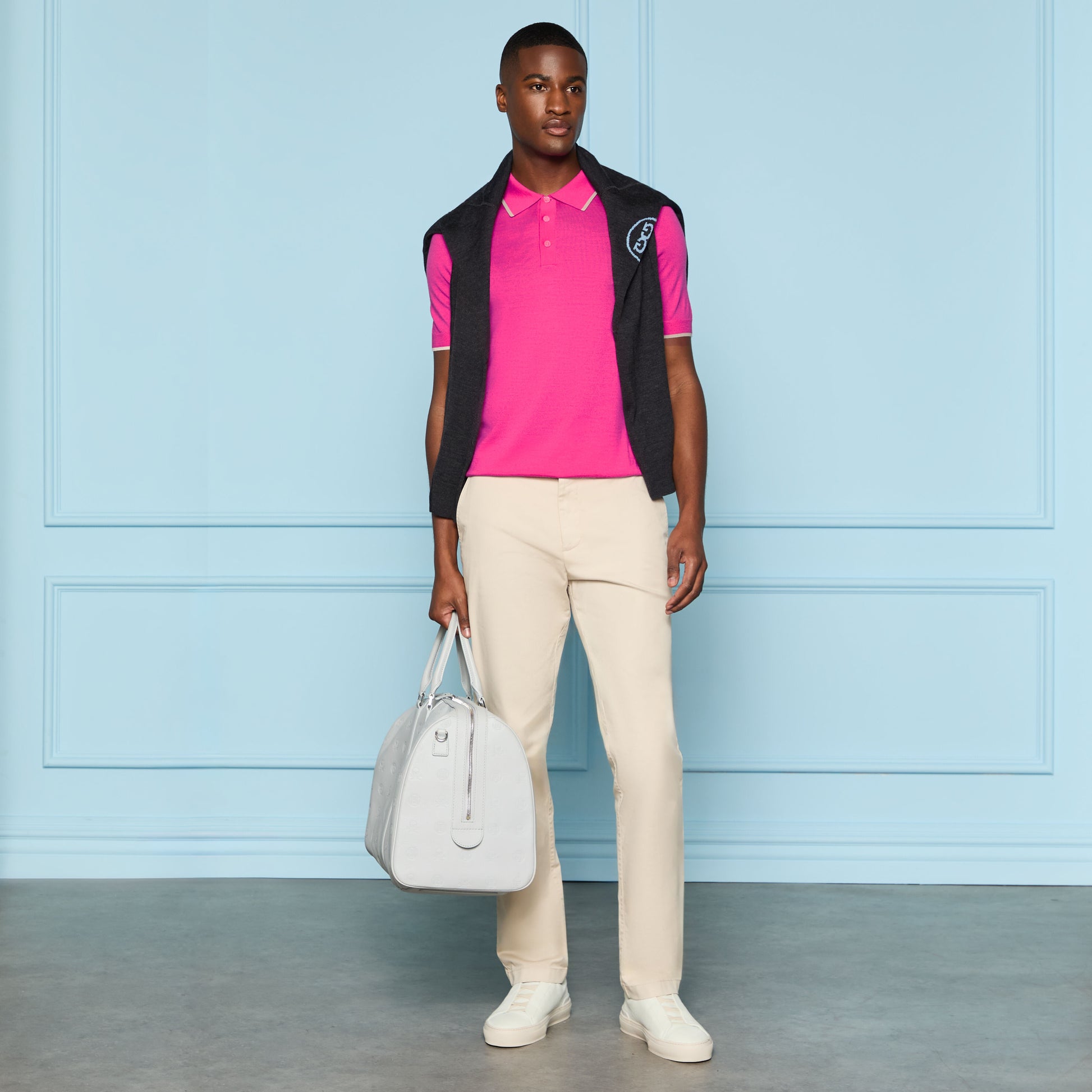 G/FORE LTD RELEASE MERINO WOOL KNIT SWEATER POLO
