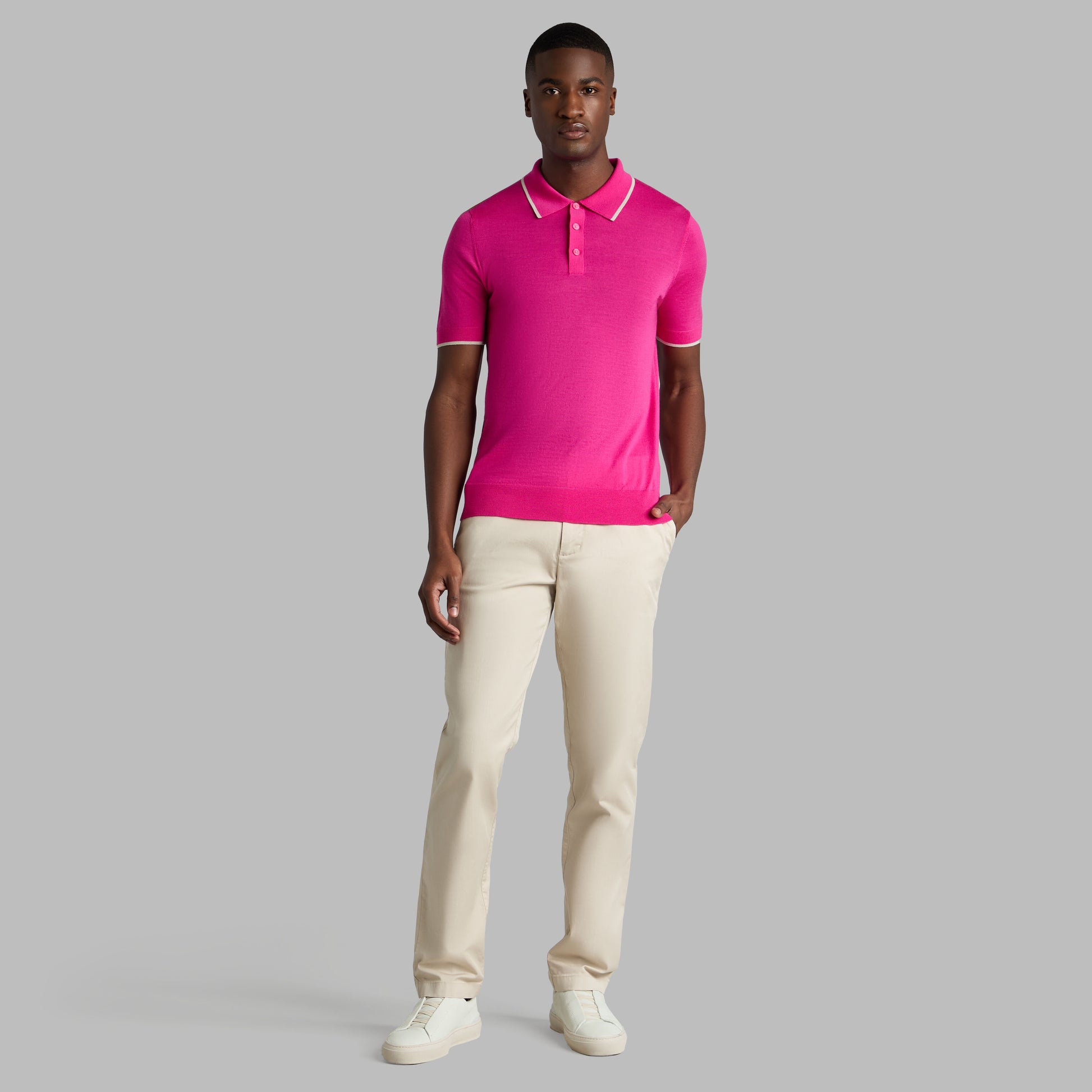 G/FORE LTD RELEASE MERINO WOOL KNIT SWEATER POLO