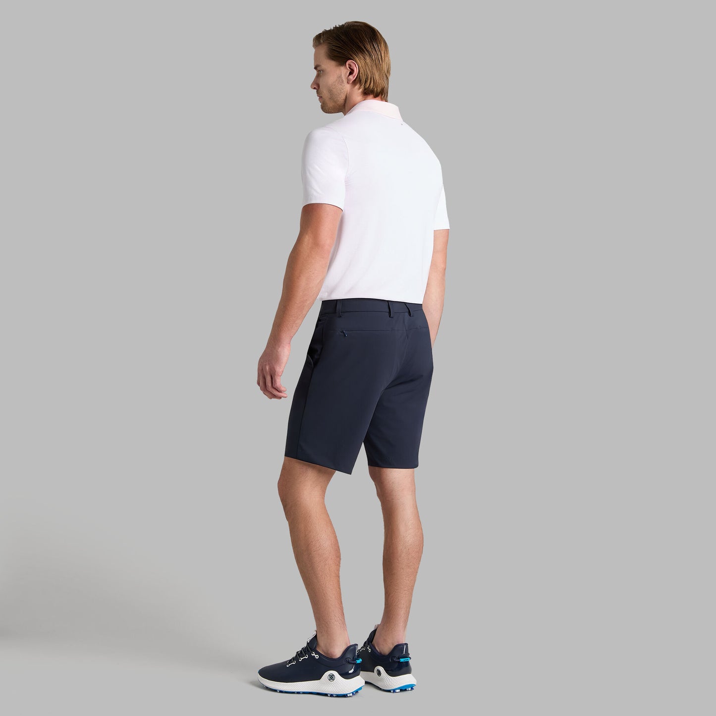 G/FORE FEEDER STRIPE FINE TECH JERSEY POLO
