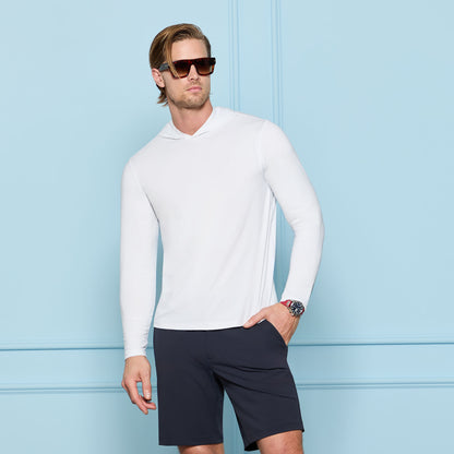 G/FORE MÉLANGE ICE NYLON HOODIE |PULLOVERS & QUARTER-ZIPS |G/FORE
