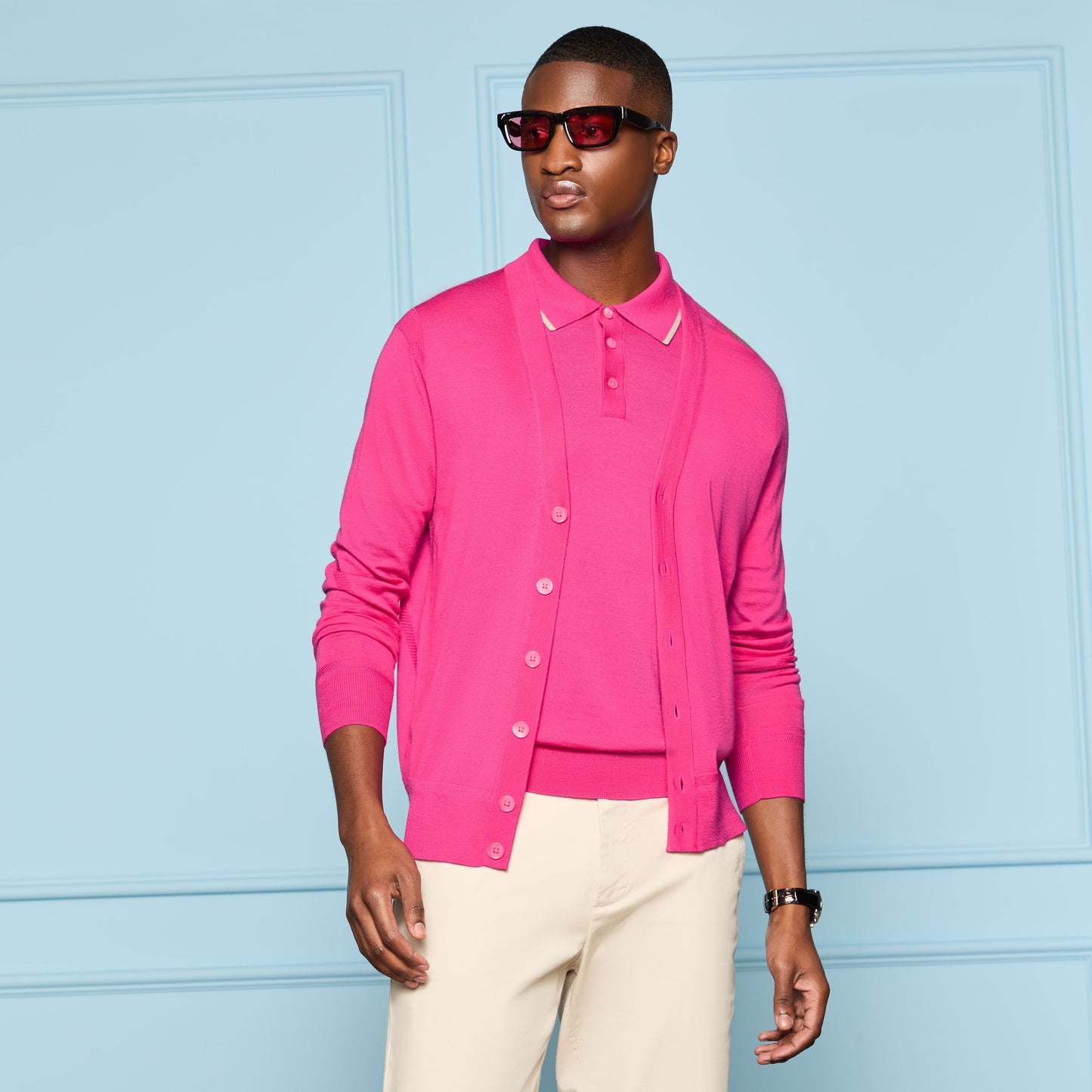 G/FORE LTD RELEASE MERINO WOOL KNIT CARDIGAN