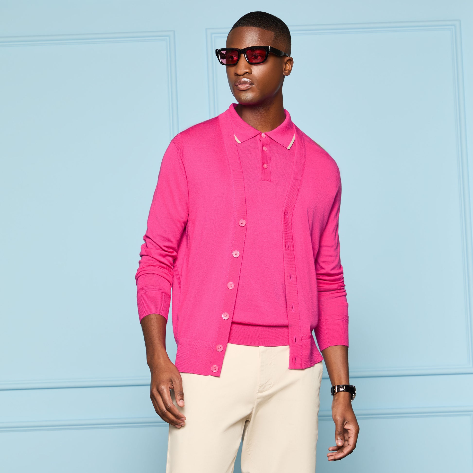 G/FORE LTD RELEASE MERINO WOOL KNIT CARDIGAN