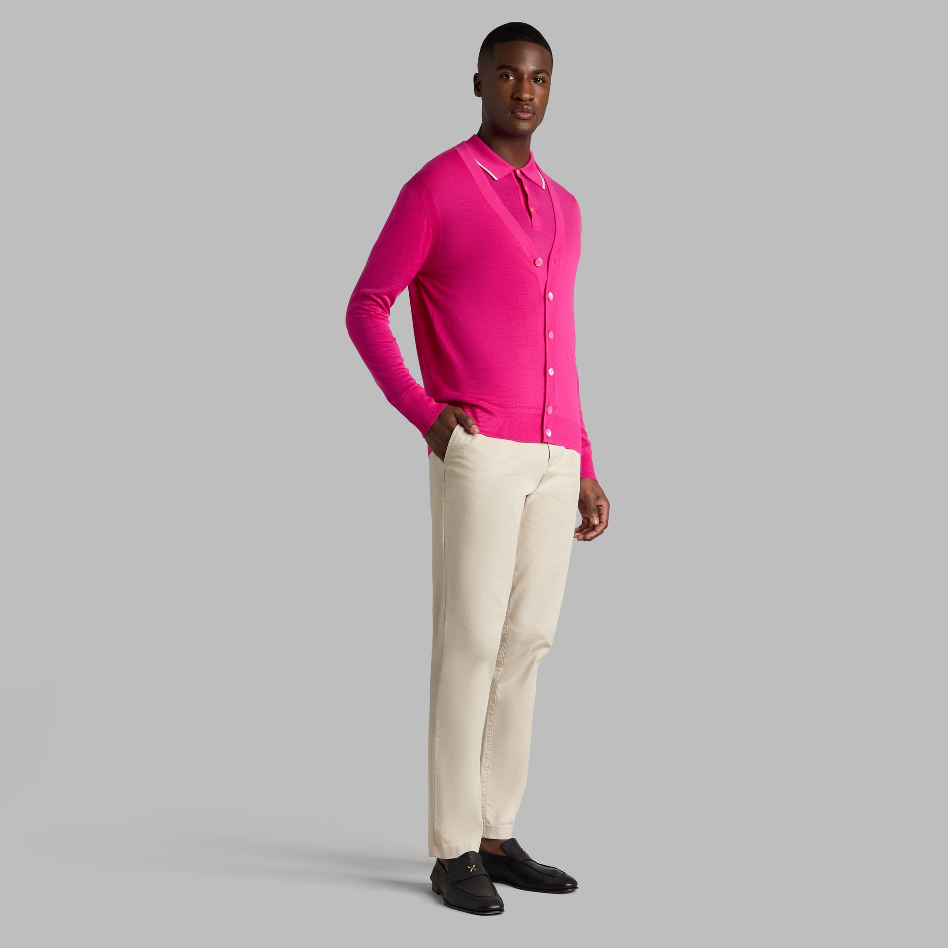 G/FORE LTD RELEASE MERINO WOOL KNIT CARDIGAN