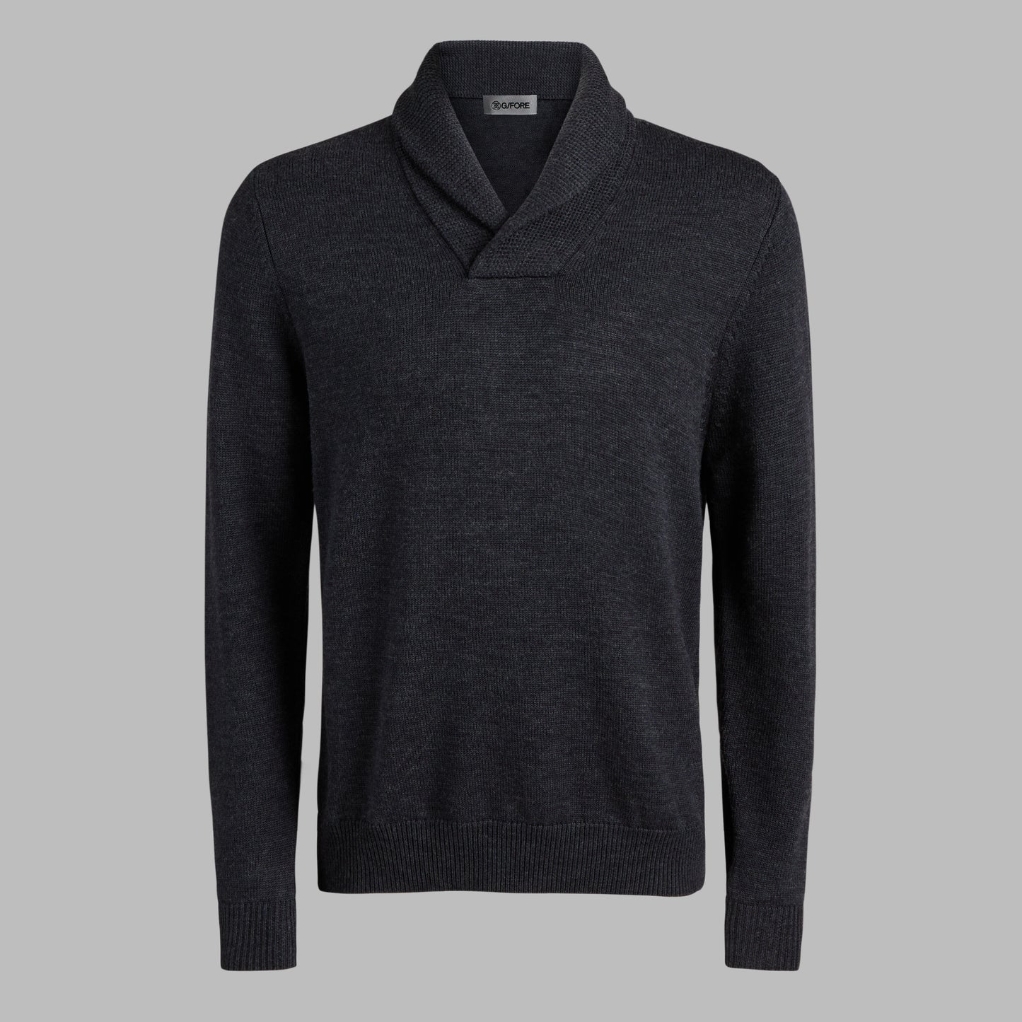 G/FORE SHAWL COLLAR MERINO WOOL SWEATER