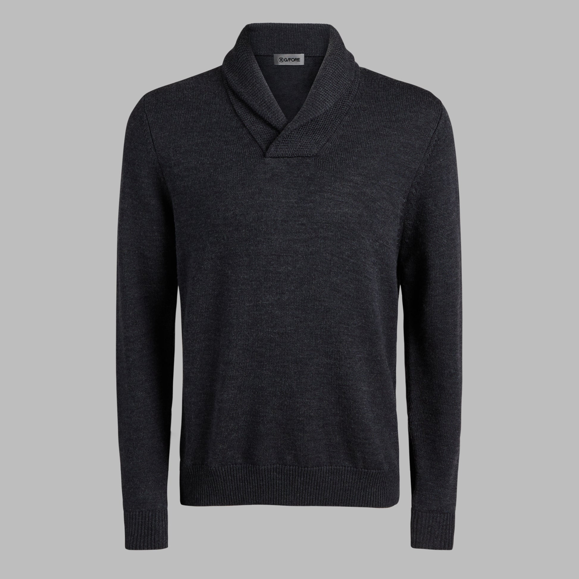 G/FORE SHAWL COLLAR MERINO WOOL SWEATER