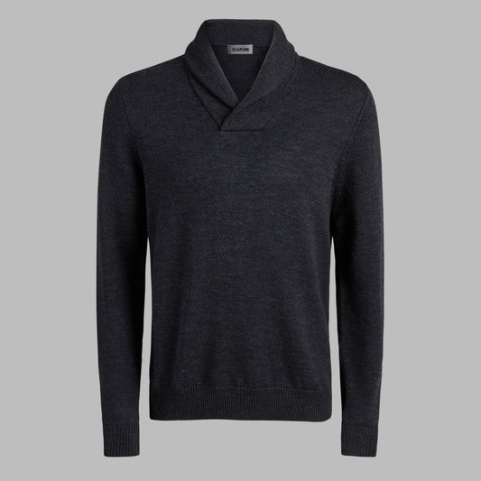 G/FORE SHAWL COLLAR MERINO WOOL SWEATER