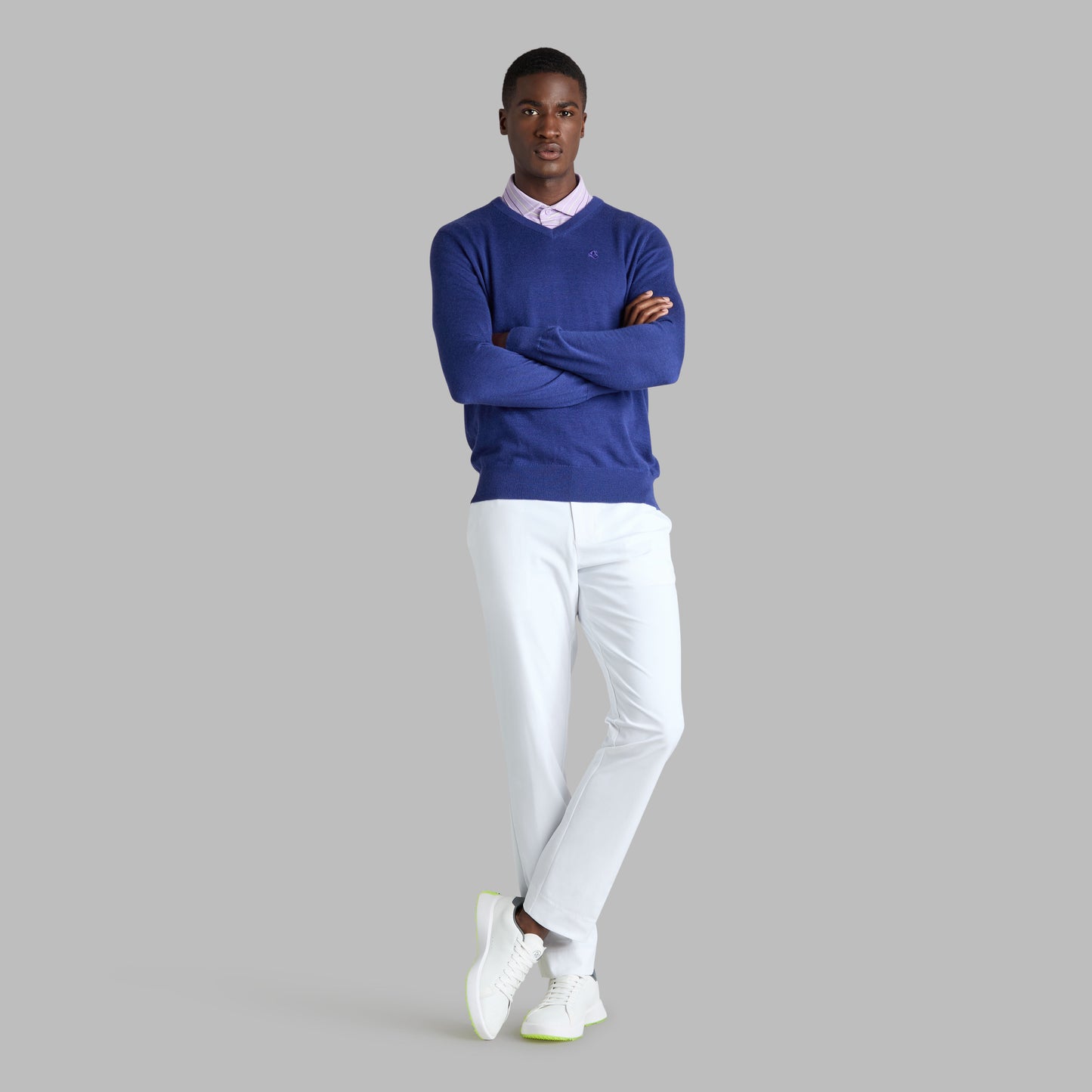 G/FORE G SCRIBE VERSE V NECK CASHMERE SWEATER