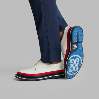 G/FORE GALLIVANTER TUXEDO STRIPE LEATHER GOLF SHOE