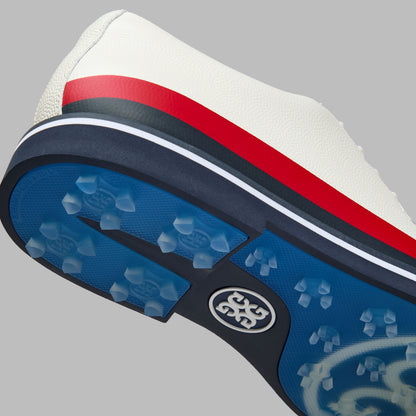 G/FORE GALLIVANTER TUXEDO STRIPE LEATHER GOLF SHOE