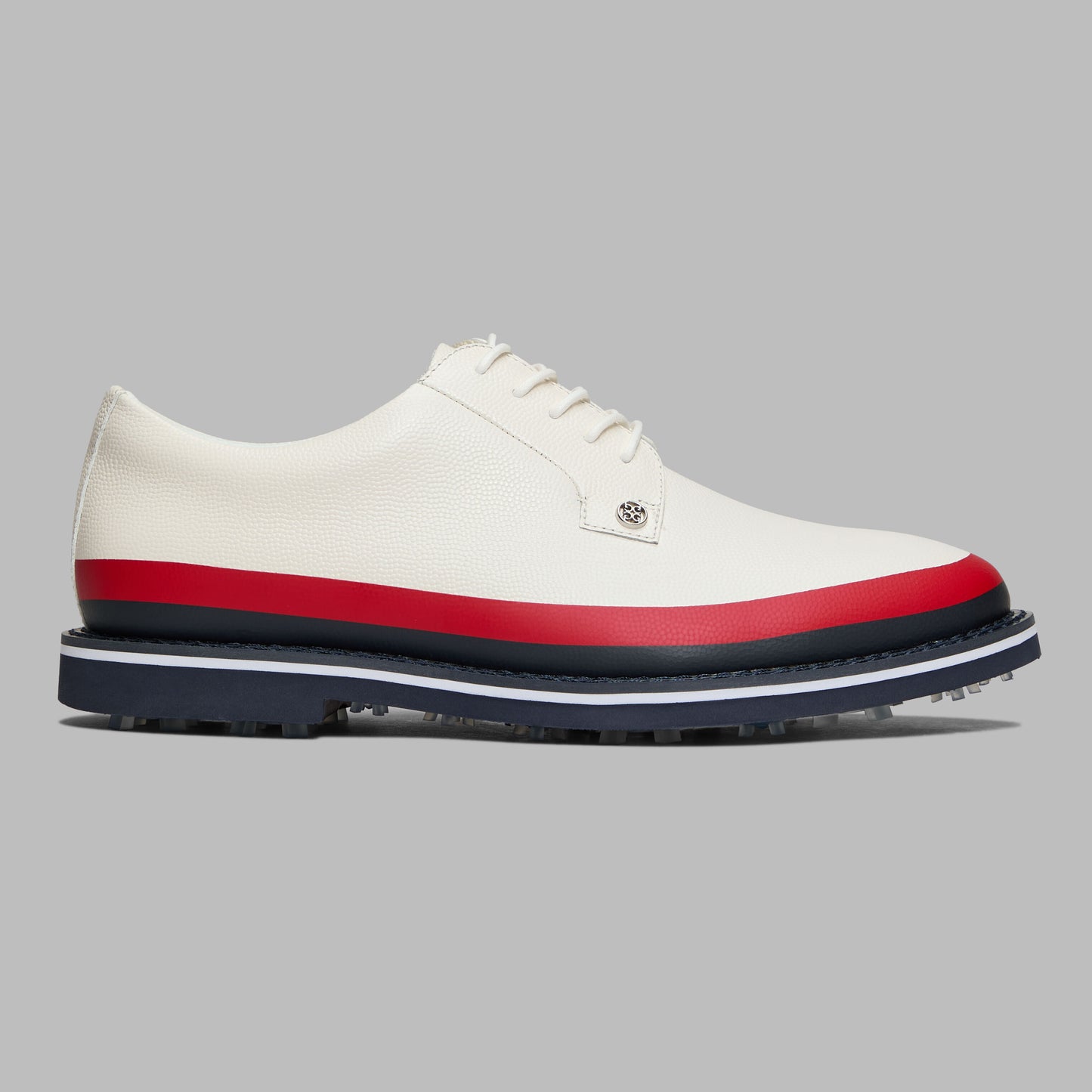 G/FORE GALLIVANTER TUXEDO STRIPE LEATHER GOLF SHOE