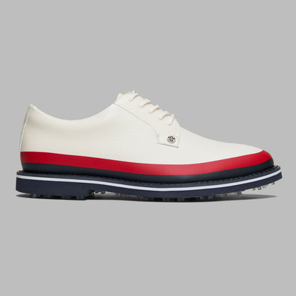 G/FORE GALLIVANTER TUXEDO STRIPE LEATHER GOLF SHOE