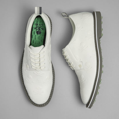 G/FORE GALLIVANTER EMBOSSED SKULL & TEES LEATHER GOLF SHOE
