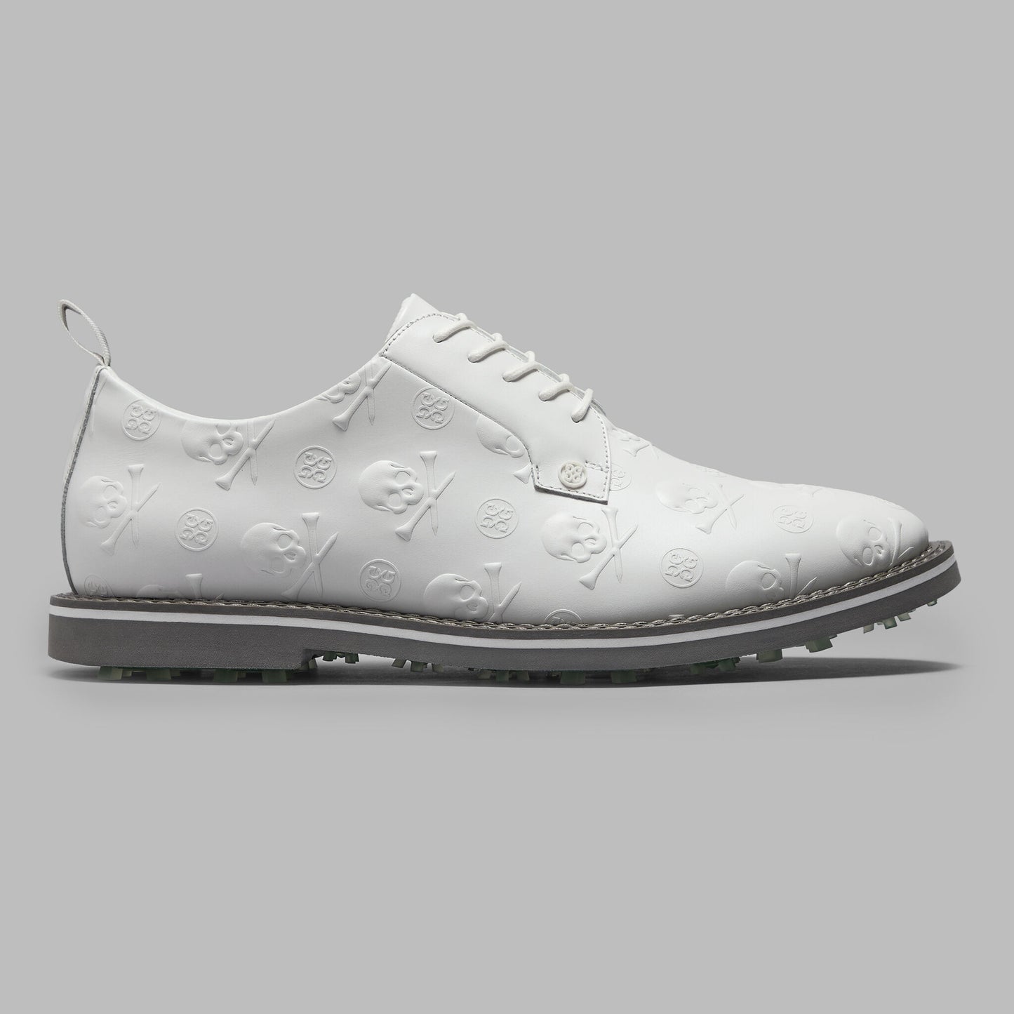 G/FORE GALLIVANTER EMBOSSED SKULL & TEES LEATHER GOLF SHOE