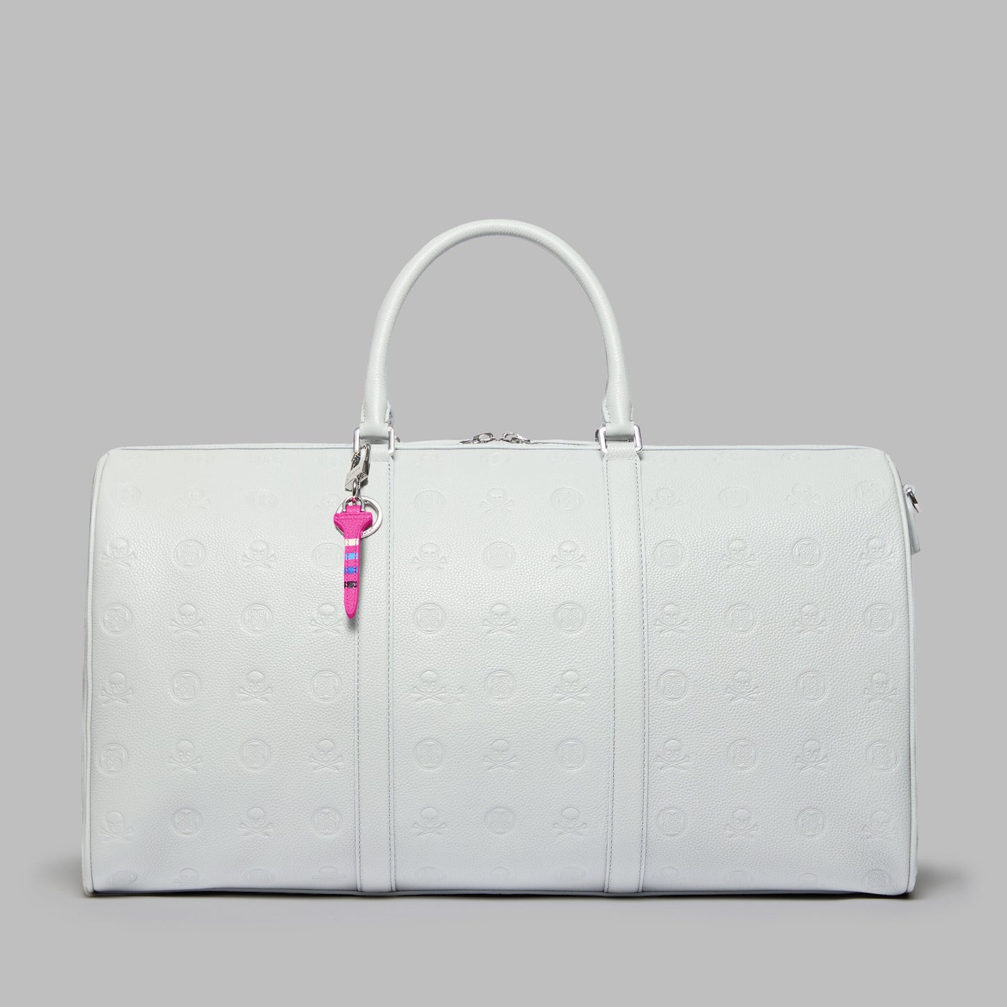 G/FORE EMBOSSED SKULL & TEES LEATHER WEEKENDER