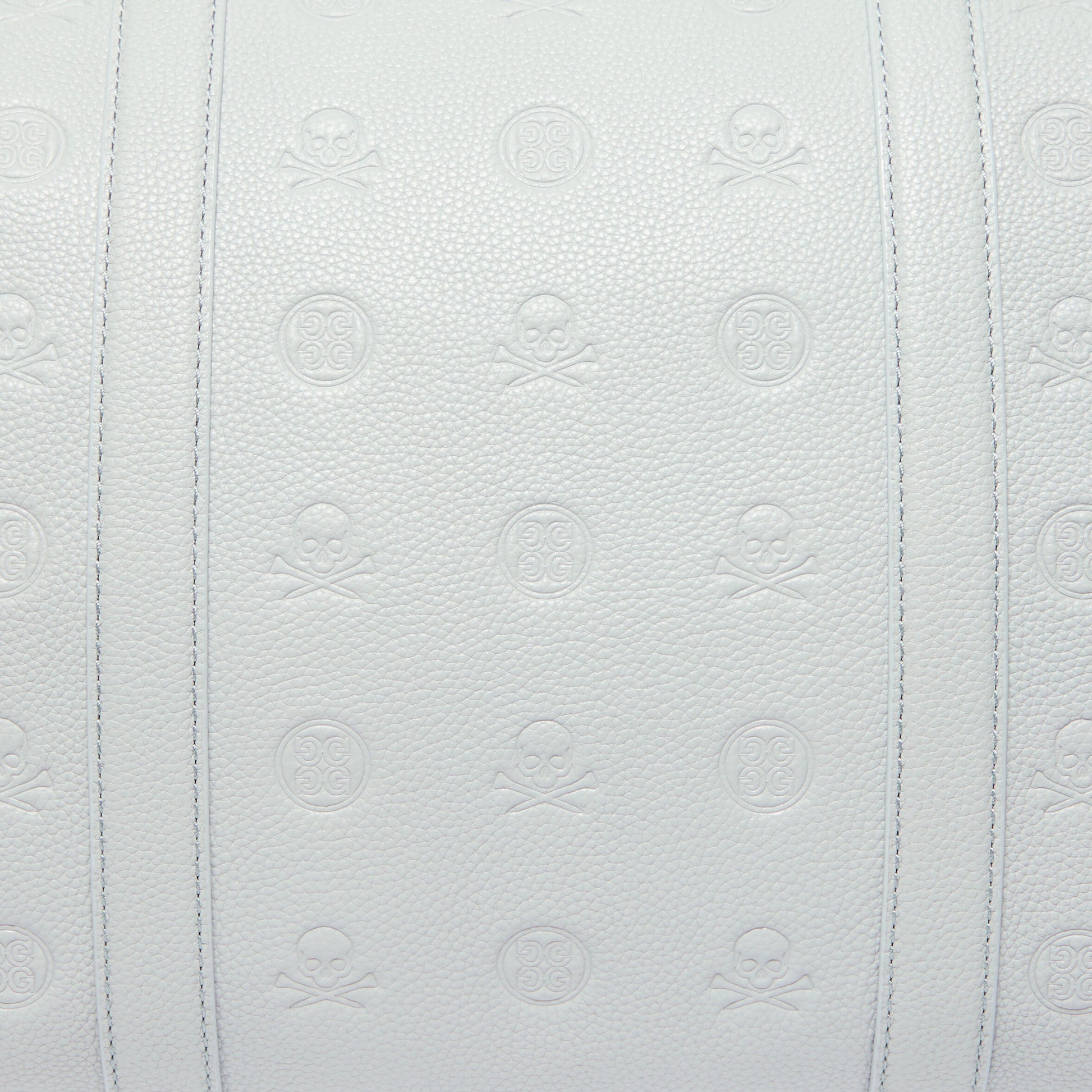 G/FORE EMBOSSED SKULL & TEES LEATHER WEEKENDER