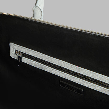 G/FORE EMBOSSED SKULL & TEES LEATHER WEEKENDER