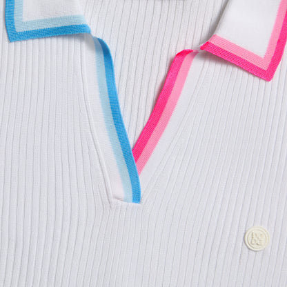 G/FORE JOHNNY COLLAR COTTON BLEND RIB POLO