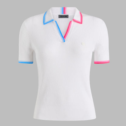 G/FORE JOHNNY COLLAR COTTON BLEND RIB POLO