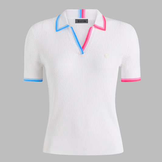 G/FORE JOHNNY COLLAR COTTON BLEND RIB POLO