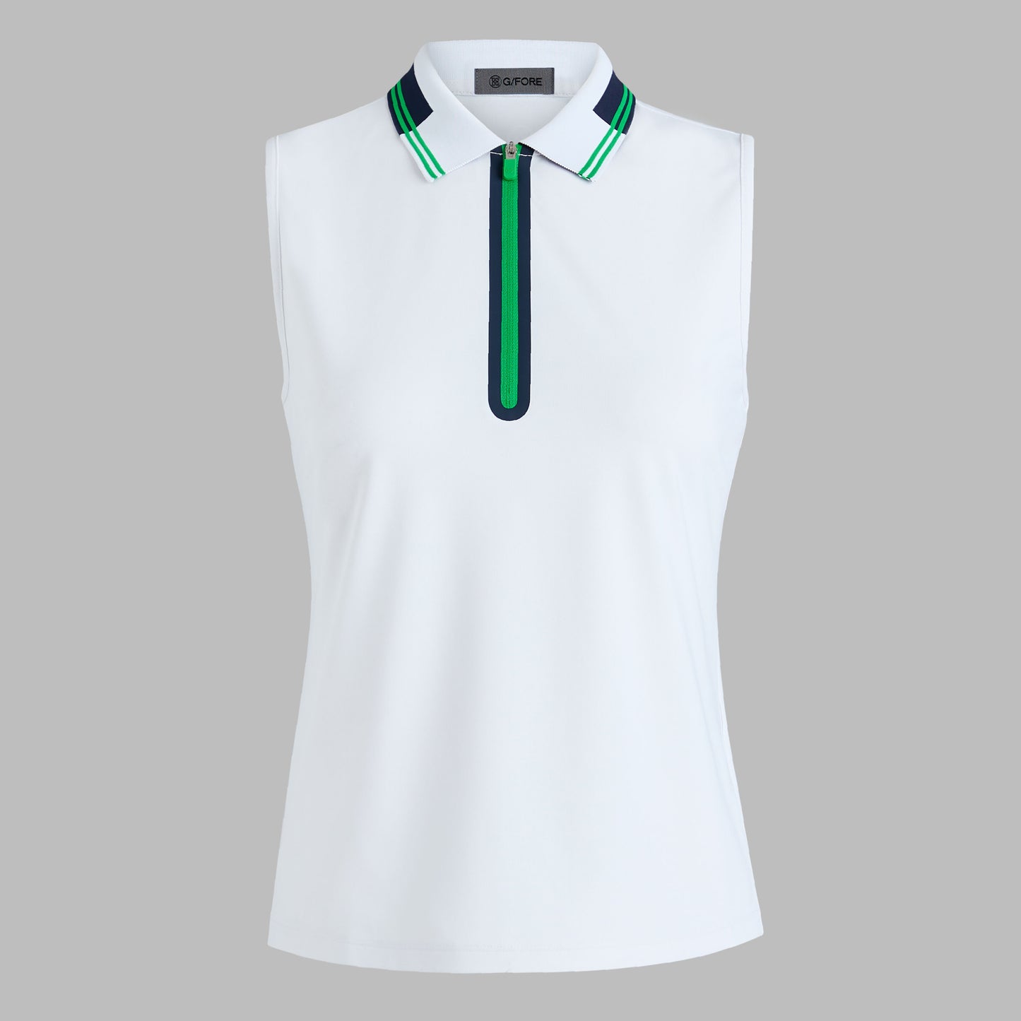 G/FORE CONTRAST TECH PIQUÉ SLEEVELESS POLO