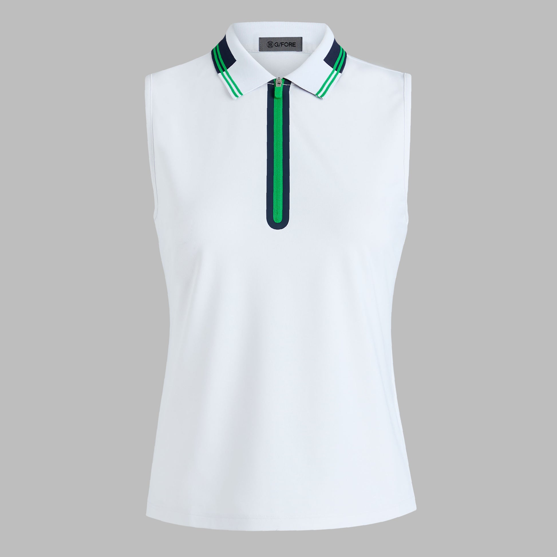 G/FORE CONTRAST TECH PIQUÉ SLEEVELESS POLO