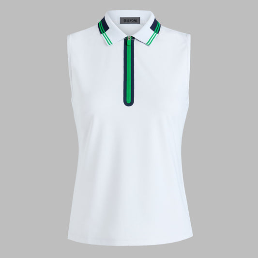 G/FORE CONTRAST TECH PIQUÉ SLEEVELESS POLO