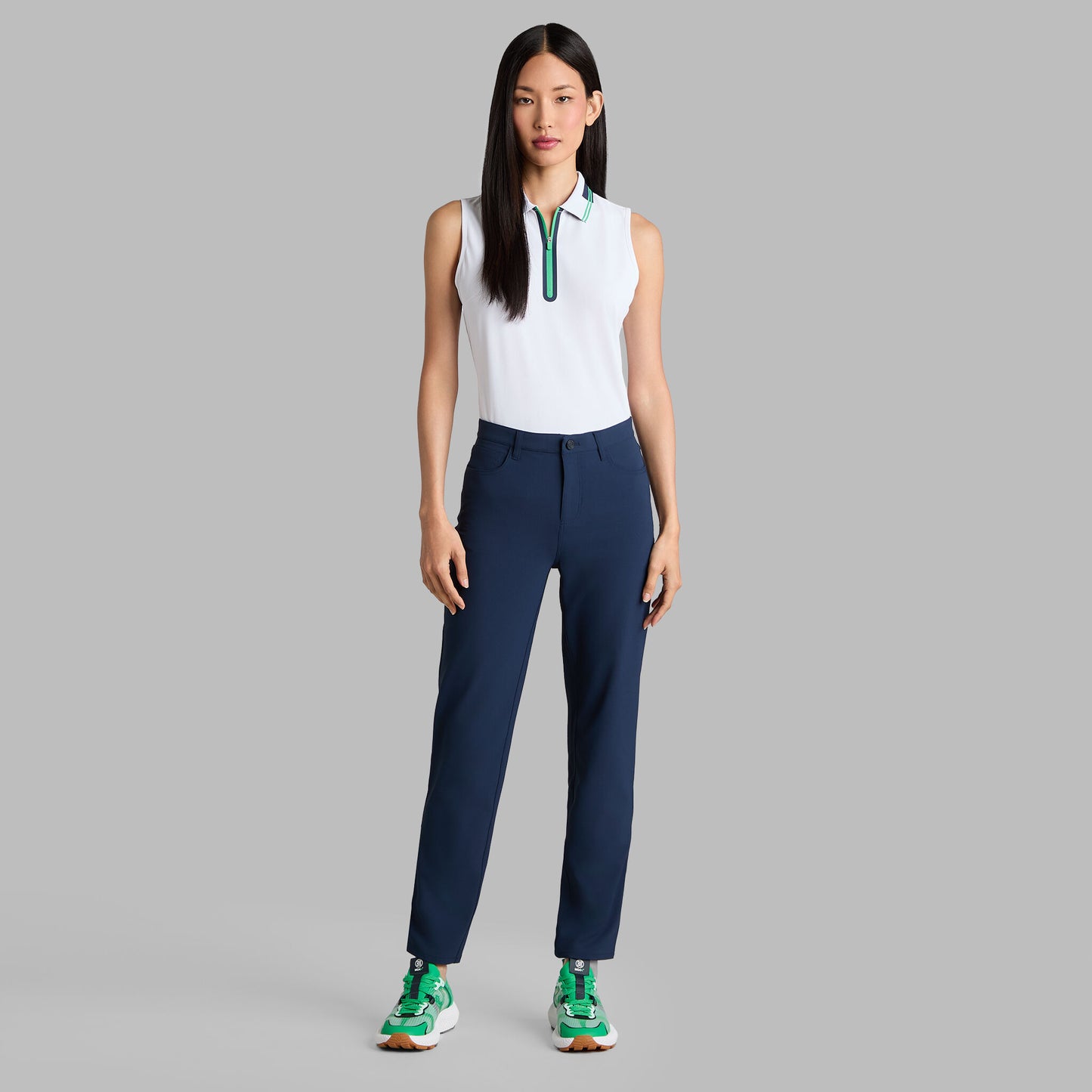 G/FORE CONTRAST TECH PIQUÉ SLEEVELESS POLO